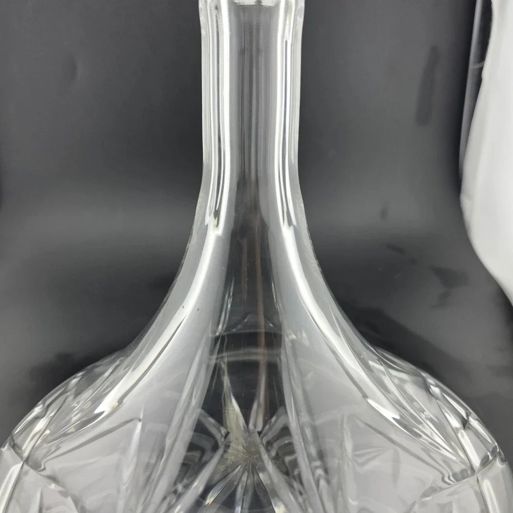 Illusions Samobor 24% Lead Crystal Ships Decanter‎ w/ Stopper Yugoslavia Handcut